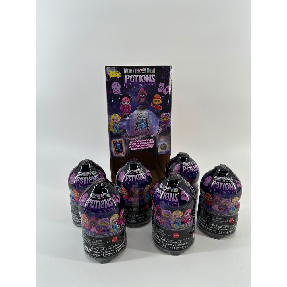Mattel Monster High Potions Blind Bottle Mini Figures Lot of 5 New Sealed